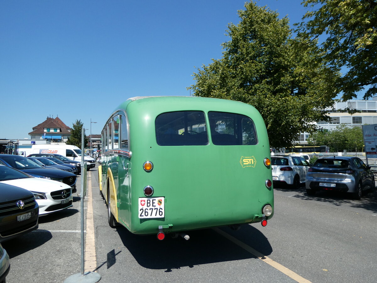 (238'980) - STI Thun - Nr. 15/BE 26'776 - Saurer/Gangloff (ex AvH Heimenschwand Nr. 5) am 9. August 2022 in Thun, CarTerminal