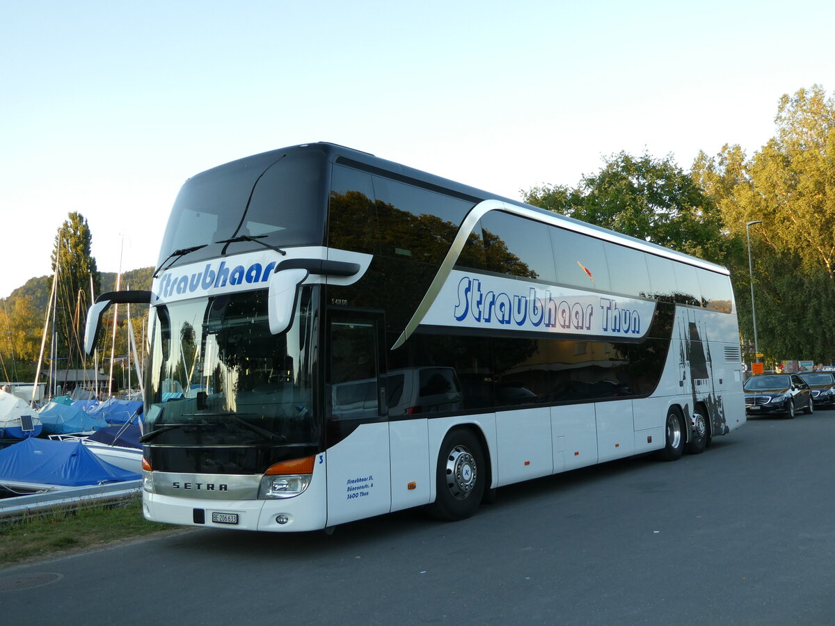 (238'997) - Straubhaar, Thun - Nr. 3/BE 206'633 - Setra am 12. August 2022 in Thun, Strandbad