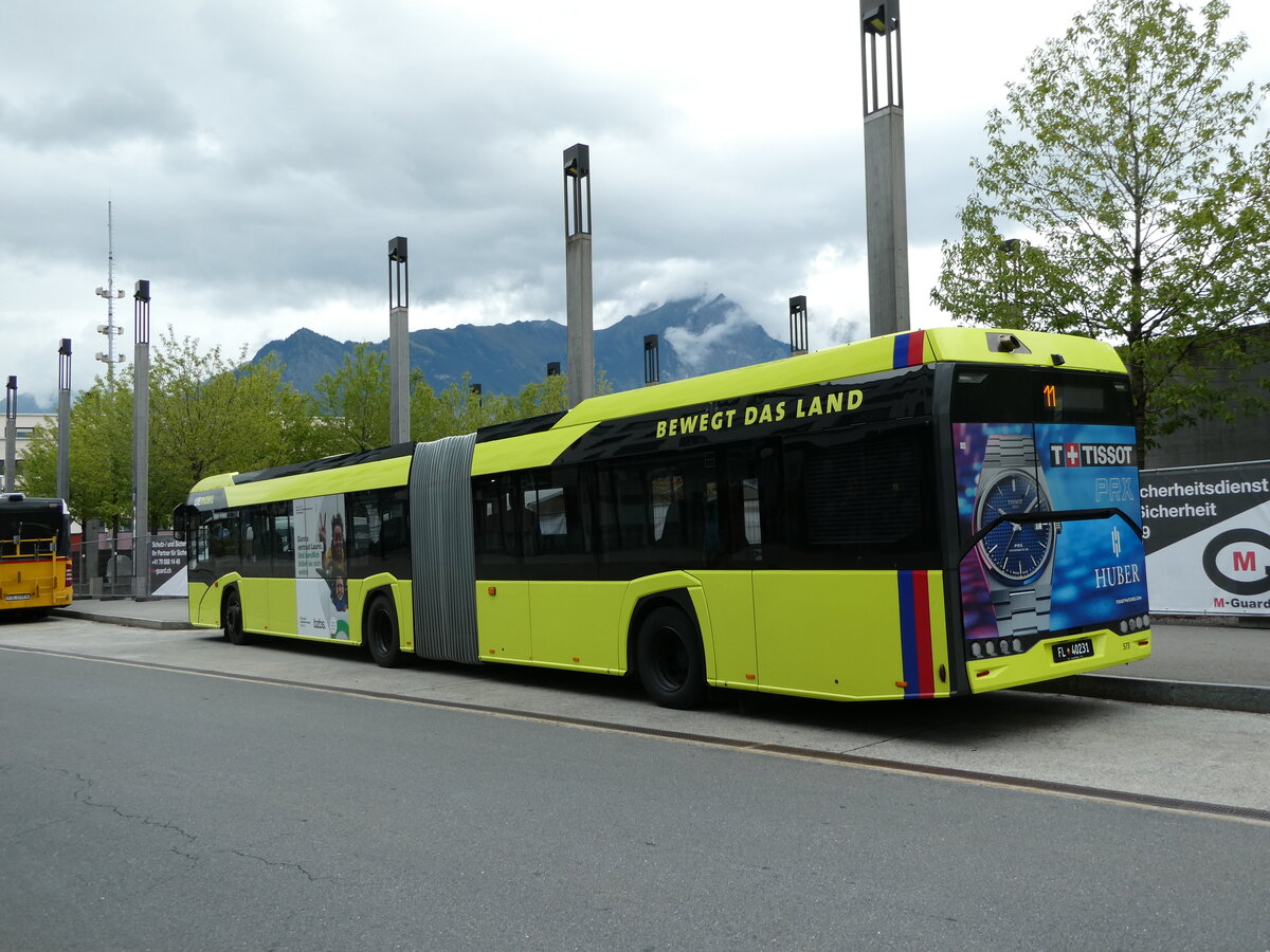 (239'308) - Aus Liechtenstein: BOS PS Anstalt, Vaduz - Nr. 573/FL 40'231 - Solaris am 20. August 2022 beim Bahnhof Sargans