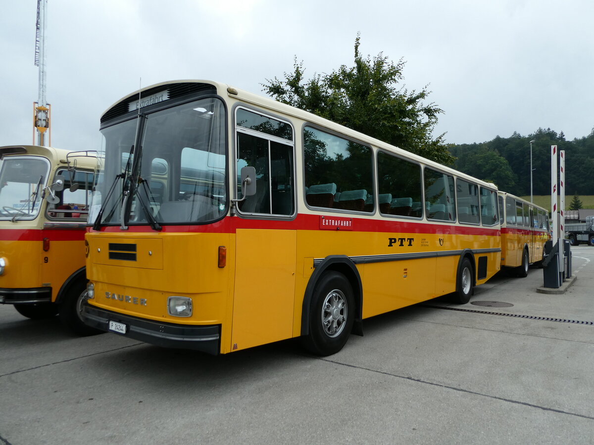 (239'616) - Schmid, Thrishaus -  P 24'244  - Saurer/Tscher (ex P 24'244) am 27. August 2022 in Oberkirch, CAMPUS Sursee