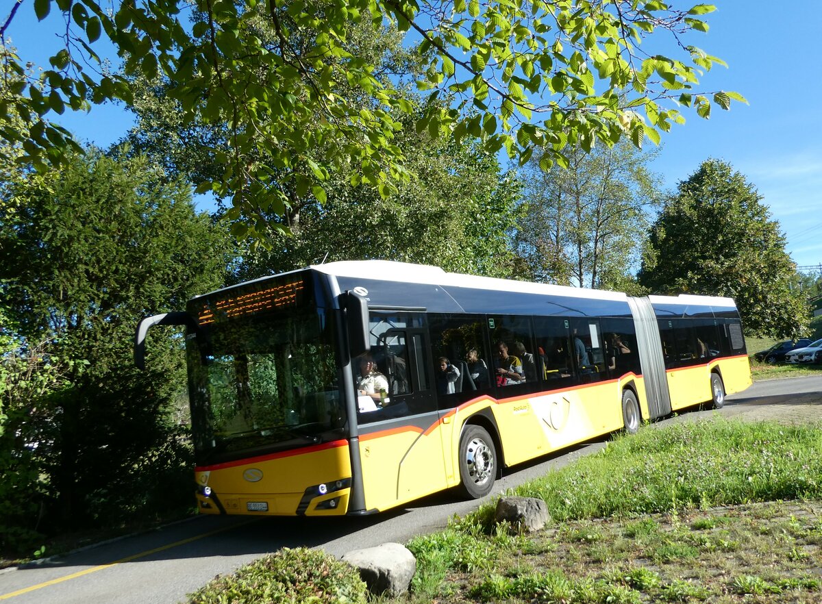 (240'058) - PostAuto Bern - Nr. 11'244/BE 553'244 - Solaris am 11. September 2022 beim Bahnhof Gmmenen