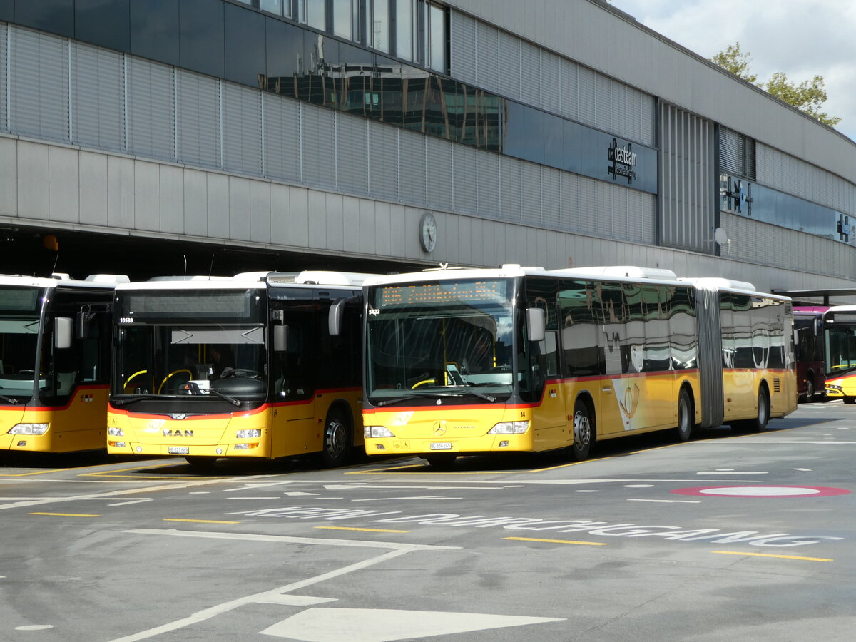 (240'212) - Steiner, Ortschwaben - Nr. 14/BE 336'245 - Mercedes am 24. September 2022 in Bern, Postautostation