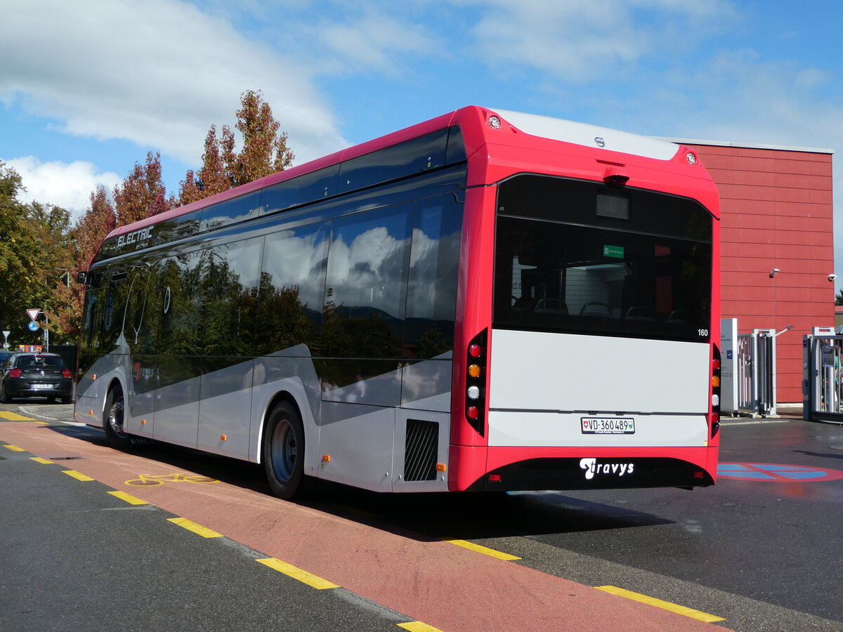 (240'533) - TRAVYS Yverdon - Nr. 160/VD 360'489 - Volvo am 2. Oktober 2022 in Averdon, Dpt SBB