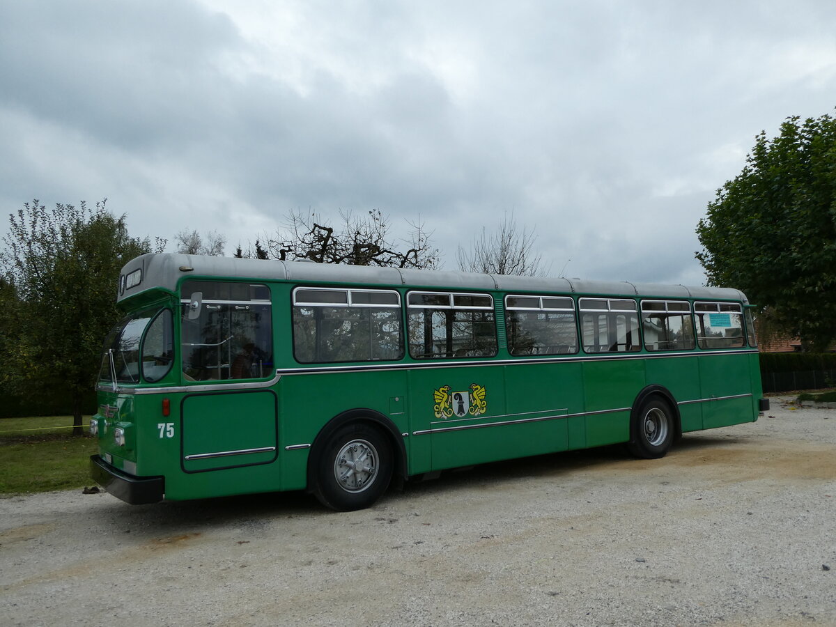 (240'863) - BVB Basel (RWB) - Nr. 75/BE 399'675 - FBW/FHS am 9. Oktober 2022 in Grafenried, Gasthof Sternen