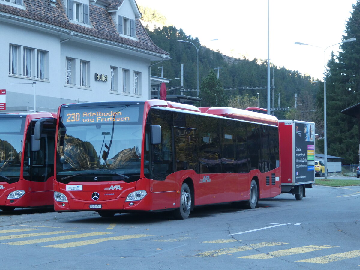 (241'857) - AFA Adelboden - Nr. 27/BE 26'773 - Mercedes am 27. Oktober 2022 beim Bahnhof Kandersteg