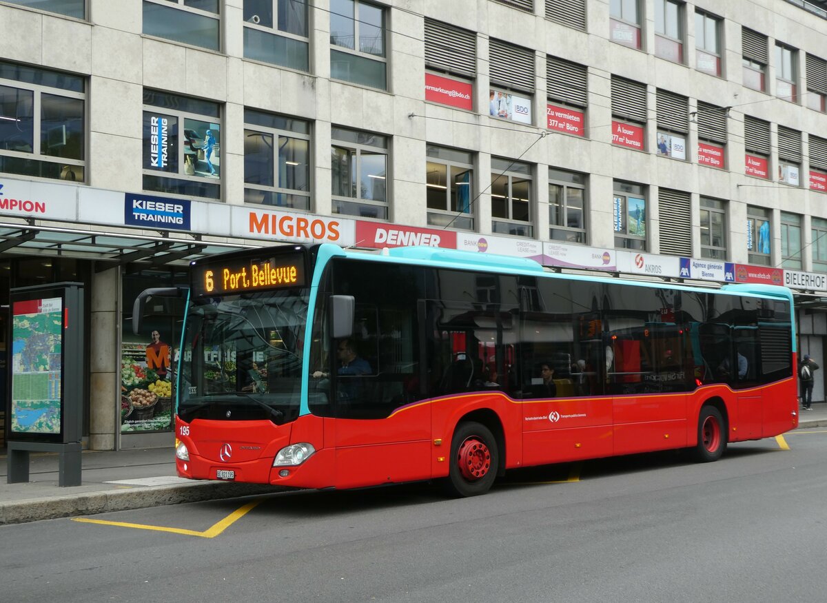 (241'914) - VB Biel - Nr. 195/BE 821'195 - Mercedes am 29. Oktober 2022 in Biel, Guisanplatz