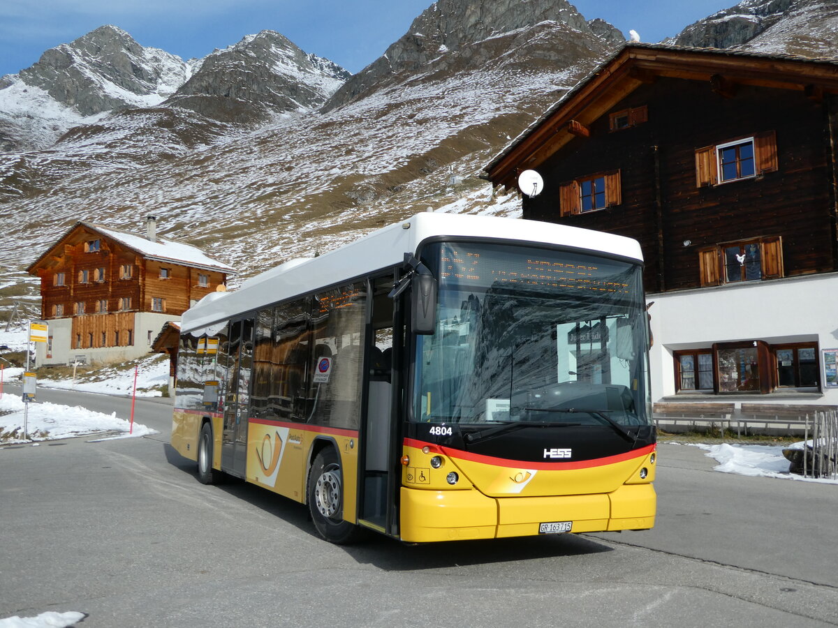 (242'263) - Gaudenz, Andeer - GR 163'715 - Scania/Hess (ex Stutz, Jonen; ex PostAuto Bern; ex AVG Meiringen Nr. 67; ex AVG Meiringen Nr. 76; ex Steiner, Messen) am 8. November 2022 in Juf 