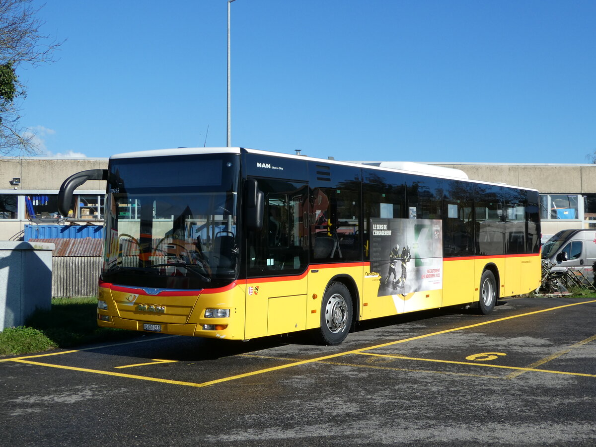 (242'337) - CarPostal Ouest - VD 606'211 - MAN (ex JU 51'287; ex Nr. 22) am 10. November 2022 in Yverdon, Garage