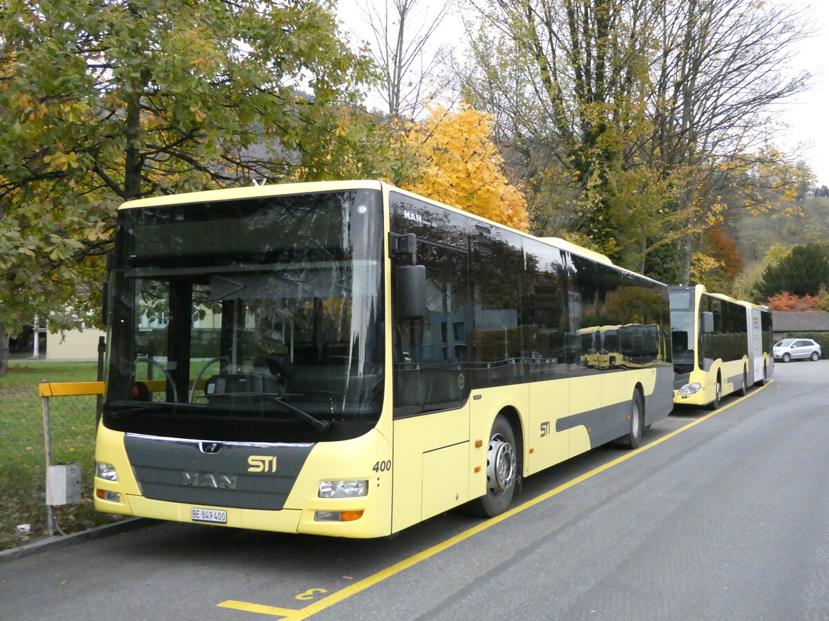 (242'580) - STI Thun - Nr. 400/BE 849'400 - MAN am 12. November 2022 bei der Schifflndte Thun