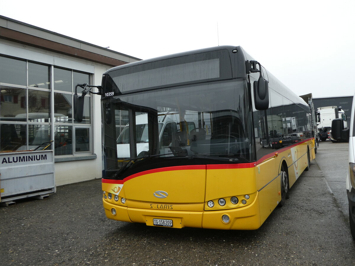 (242'611) - PostAuto Ostschweiz - TG 158'209 - Solaris (ex Schmidt, Oberbren; ex CarPostal Ouest) am 13. November 2022 in Wil, Larag