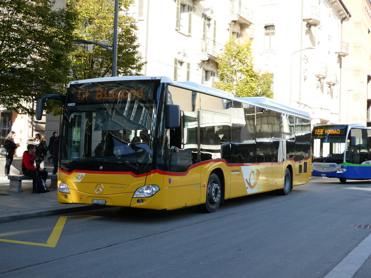 (242'889) - AutoPostale Ticino - Nr. 546/TI 316'302 - Mercedes am 17. November 2022 in Lugano, Centro