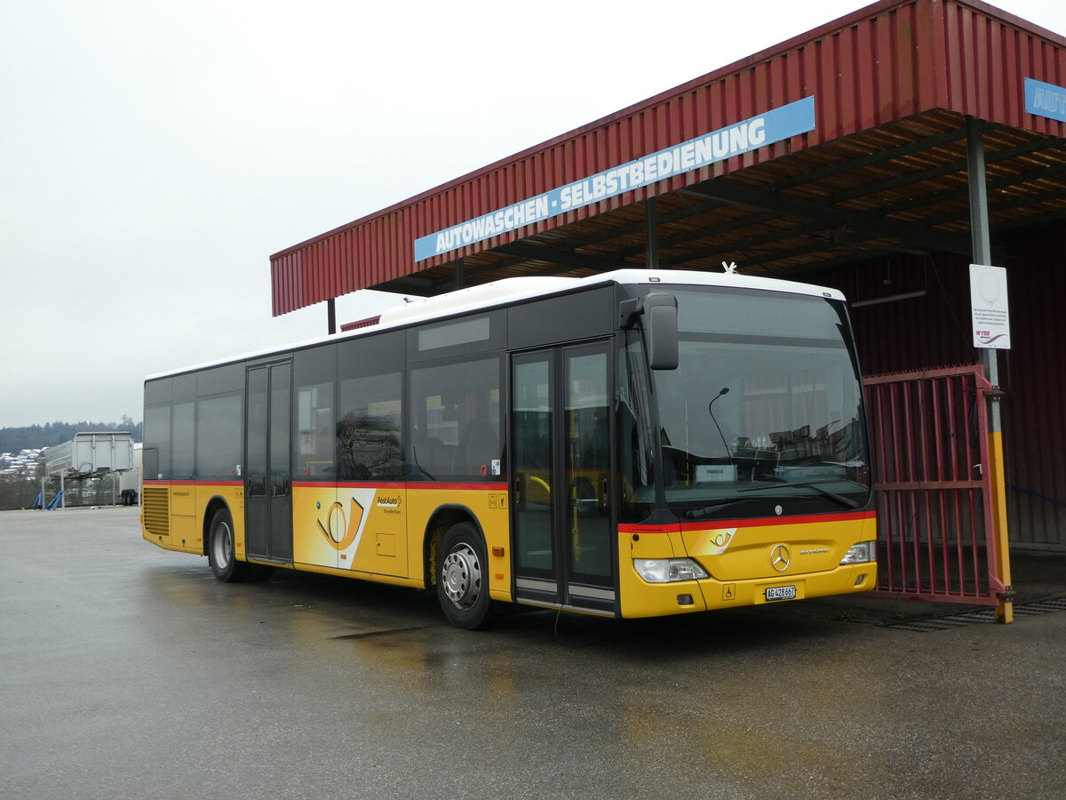 (243'878) - PostAuto Nordschweiz - AG 428'667 - Mercedes am 15. Dezember 2022 in Boningen, Garage Wyss