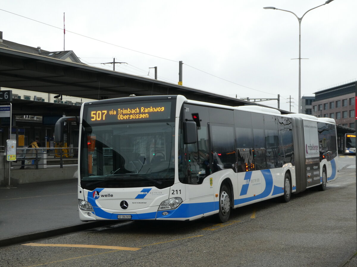 (243'900) - BOGG Wangen b.O. - Nr. 211/SO 186'909 - Mercedes am 15. Dezember 2022 beim Bahnhof Olten