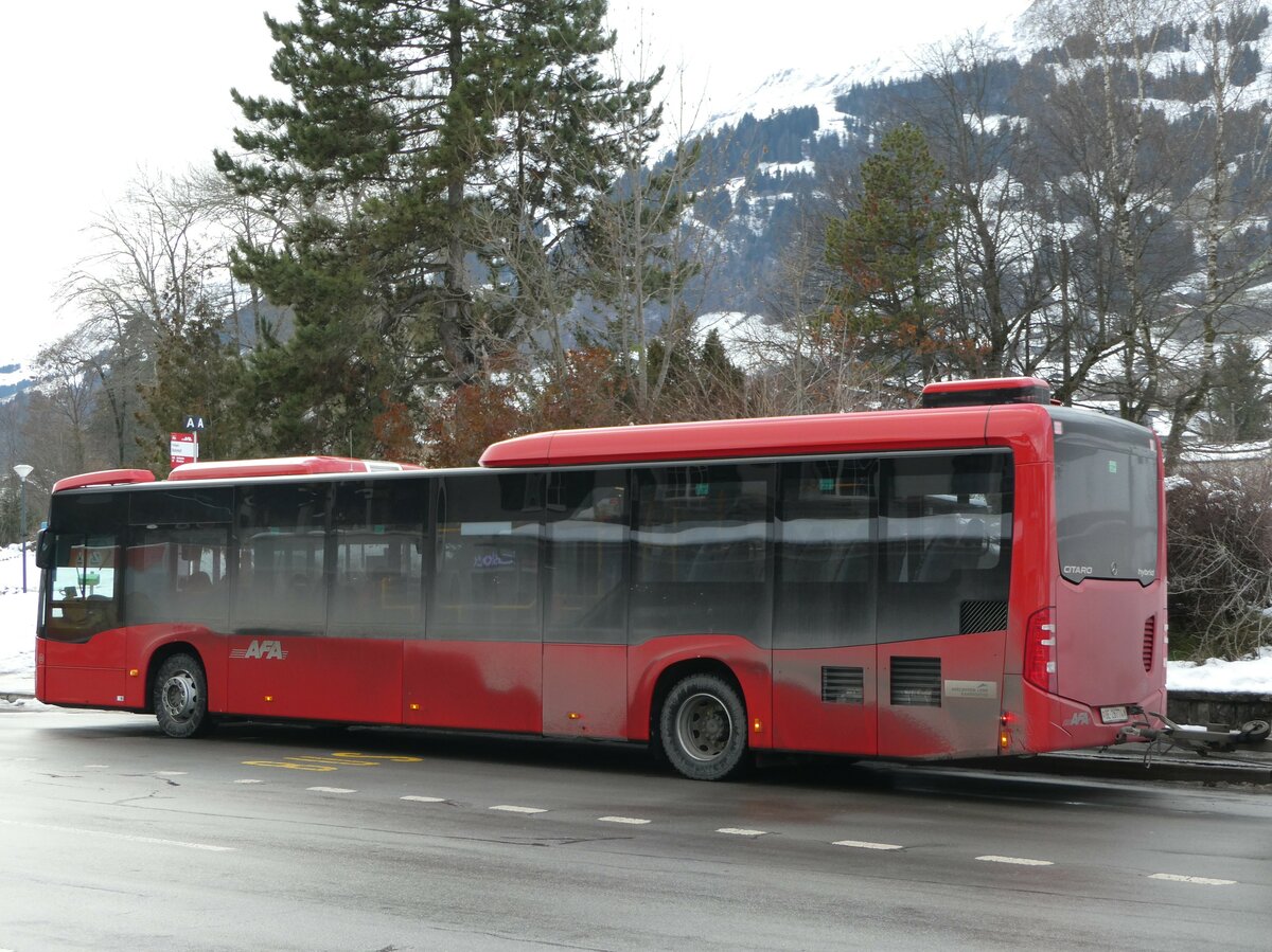 (244'058) - AFA Adelboden - Nr. 95/BE 26'774 - Mercedes am 20. Dezember 2022 beim Bahnhof Frutigen