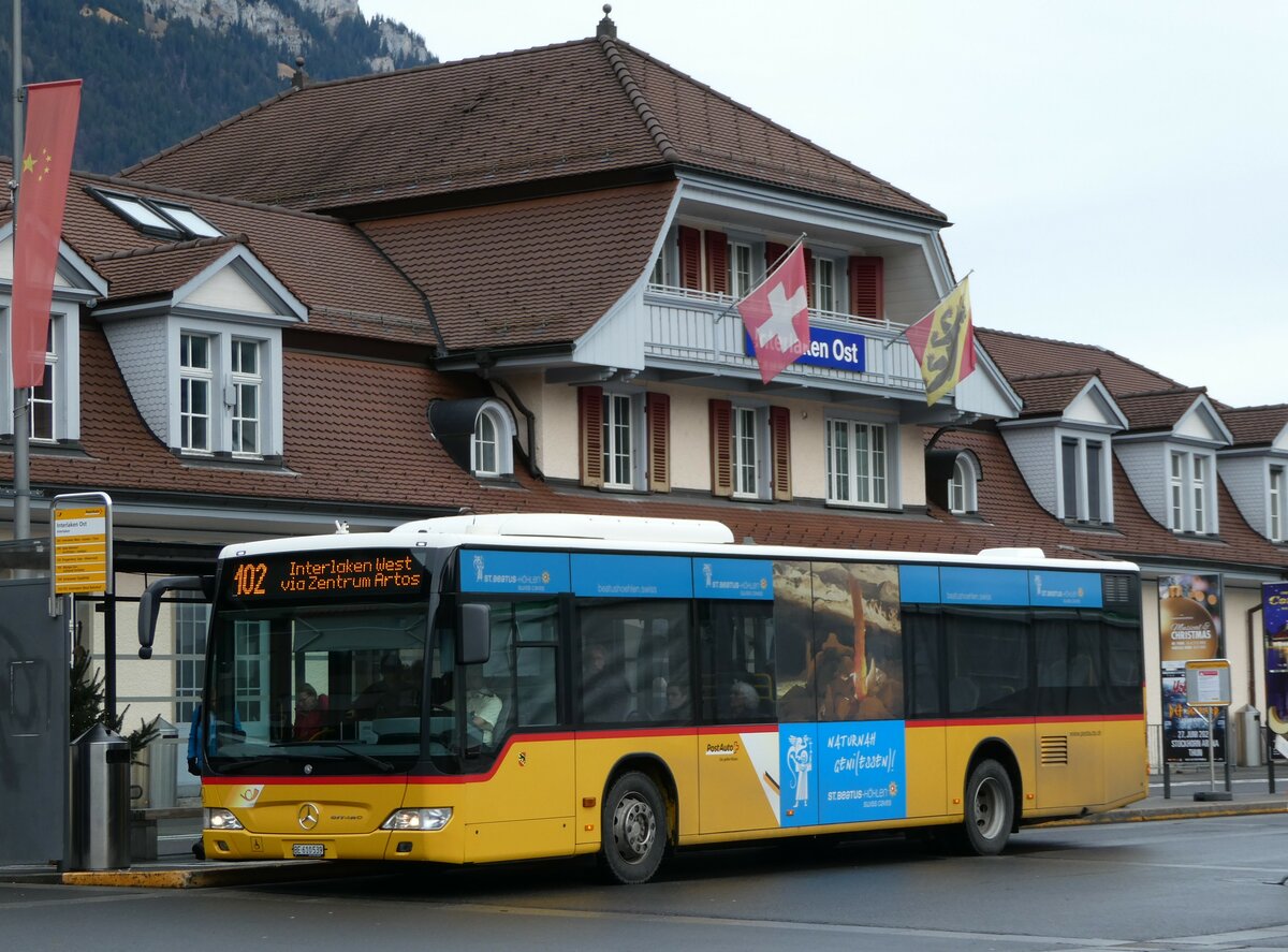 (244'299) - PostAuto Bern - BE 610'539 - Mercedes (ex BE 700'281; ex Schmocker, Stechelberg Nr. 2) am 31. Dezember 2022 beim Bahnhof Interlaken Ost