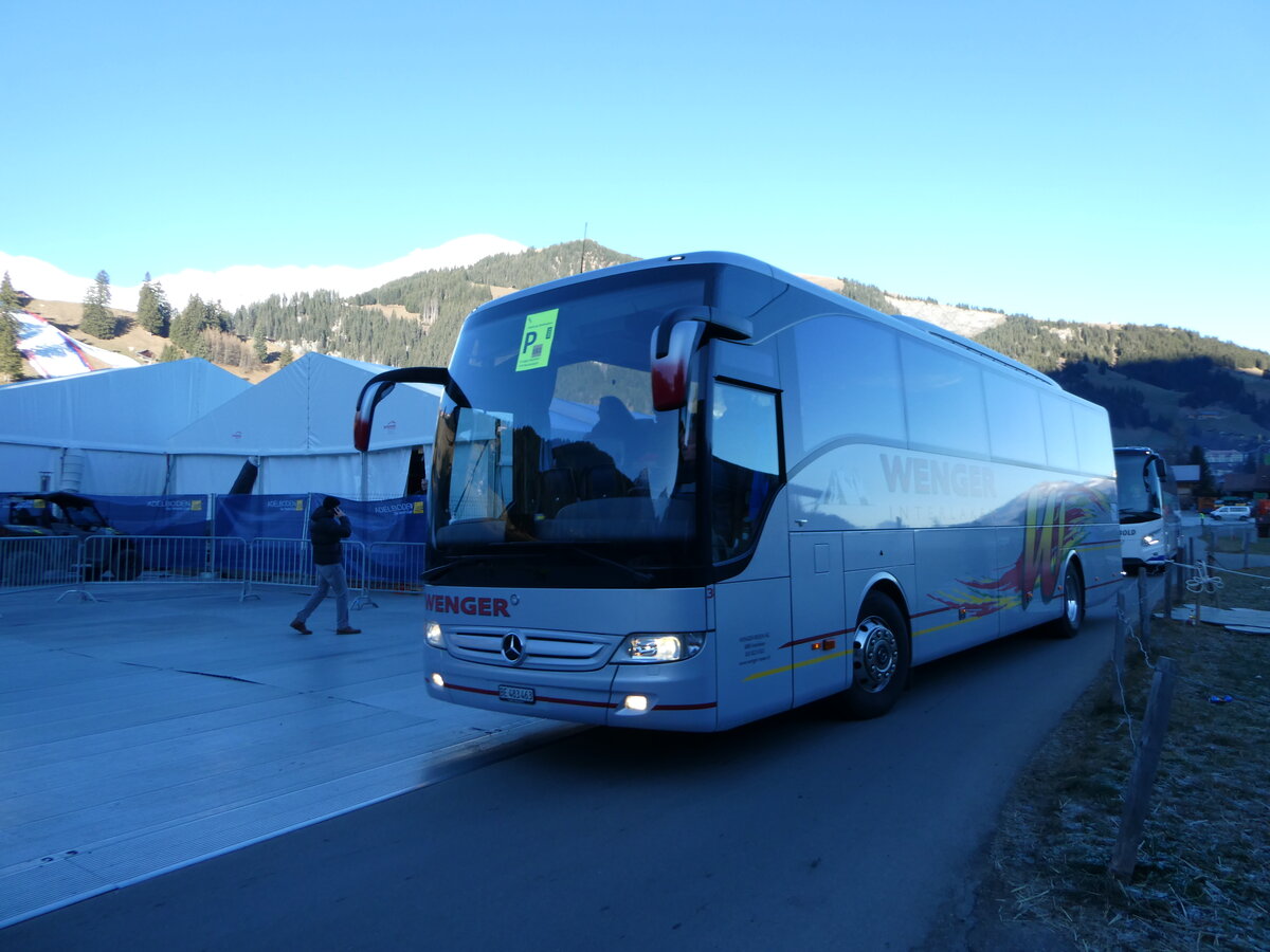 (244'563) - Wenger, Interlaken - Nr. 3/BE 483'463 - Mercedes am 7. Januar 2023 in Adelboden, Weltcup