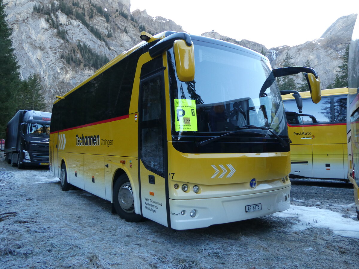 (244'691) - Tschannen, Zofingen - Nr. 17/AG 6175 - Temsa am 7. Januar 2023 in Adelboden, Unter dem Birg