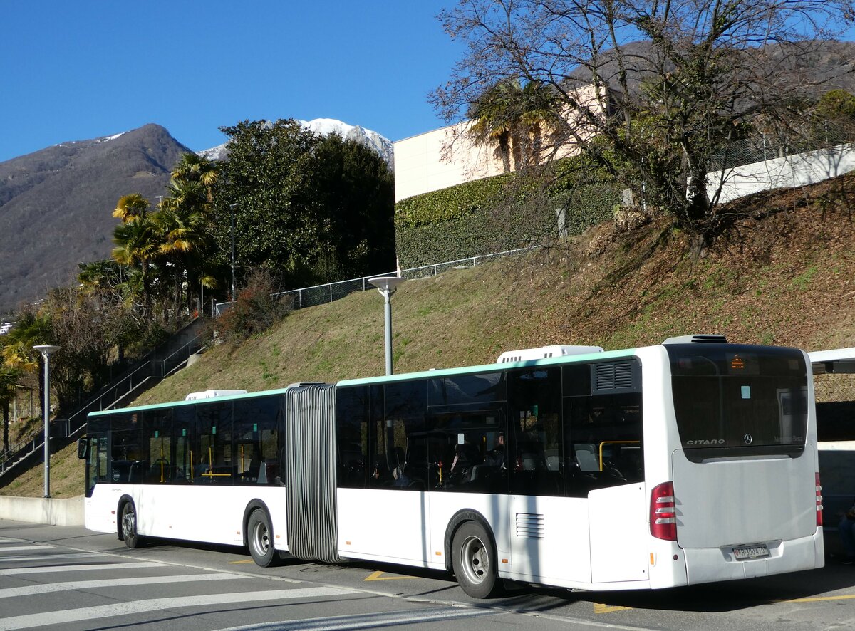 (244'910) - Intertours, Domdidier - Nr. 470/FR 300'470 - Mercedes (ex Nr. 207; ex Zeretzke, D-Cstrop-Ruaxel Nr. 43) am 10. Januar 2023 beim Bahnhof Tenero