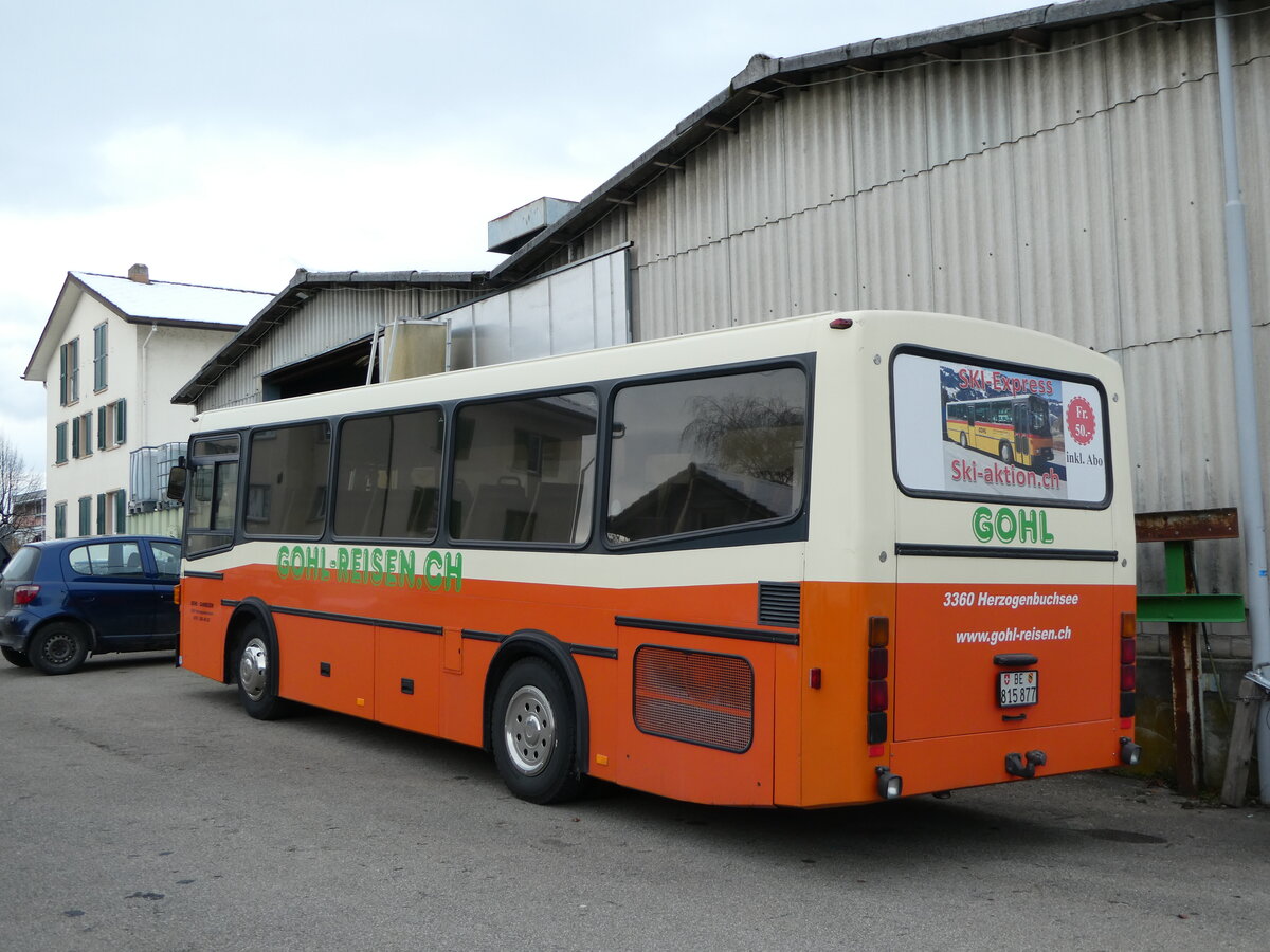 (245'220) - Gohl, Herzogenbuchsee - BE 815'877 - MAN/Lauber (ex AMSA Chiasso Nr. 19; ex Tresch, Amsteg PID 2290) am 21. Januar 2023 in Herzogenbuchsee, Garage