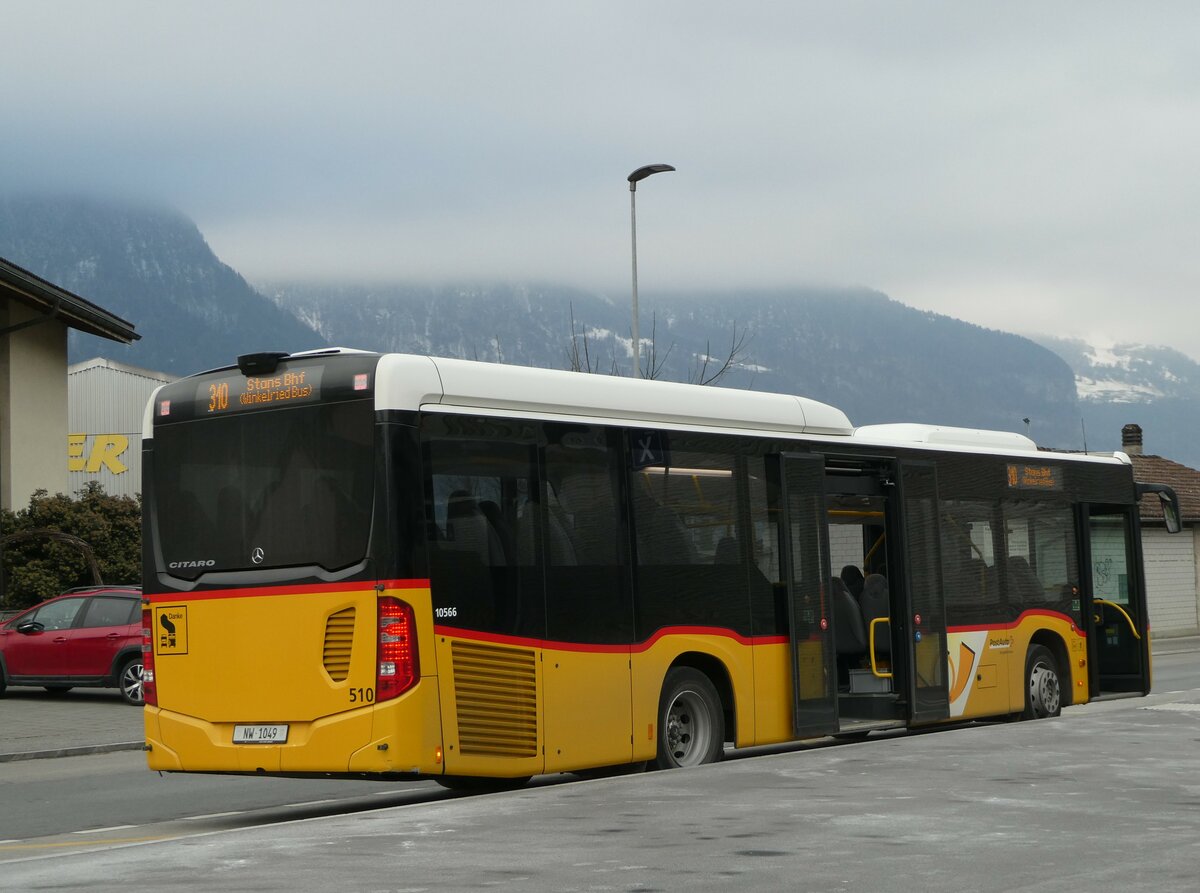 (245'409) - PostAuto Zentralschweiz - Nr. 510/NW 1049/PID 10'566 - Mercedes (ex Nr. 68; ex AAGU Altdorf Nr. 68) am 25. Januar 2023 beim Bahnhof Altdorf