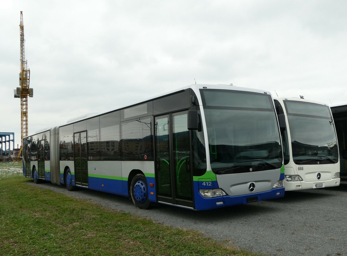 (245'506) - TPL Lugano - Nr. 412 - Mercedes am 28. Januar 2023 in Dimdidier, Garage Intertours