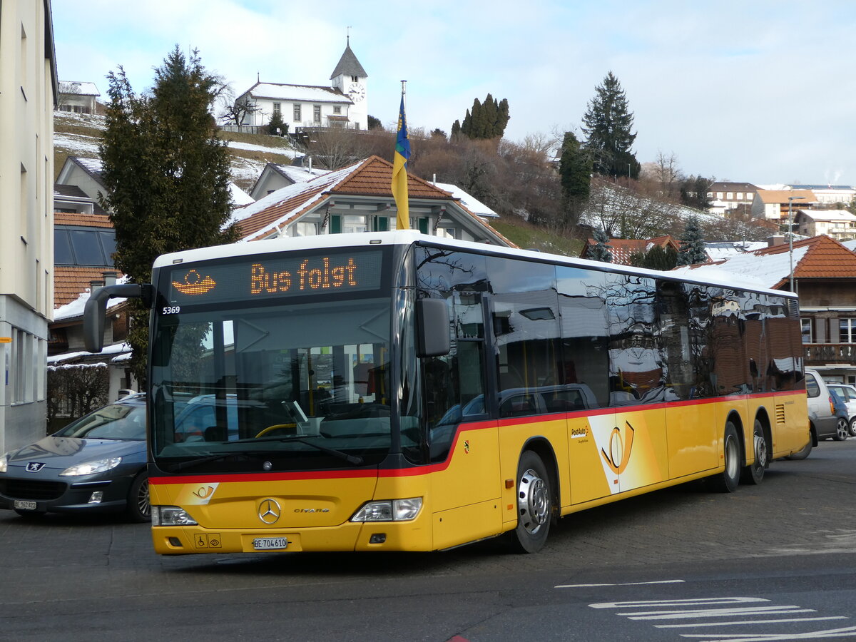 (245'624) - Engeloch, Riggisberg - Nr. 18/BE 704'610/PID 5369 - Mercedes (ex PostAuto Bern Nr. 5369; ex PostAuto Bern Nr. 654) am 1. Februar 2023 in Riggisberg, Post