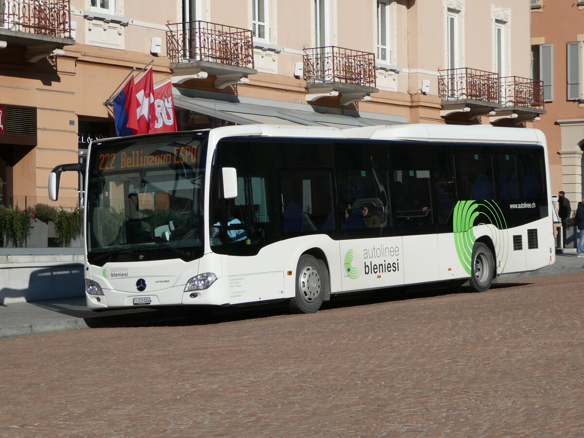 (245'912) - ABl Biasca - Nr. 24/TI 231'024 - Mercedes am 7. Februar 2023 beim Bahnhof Bellinzona