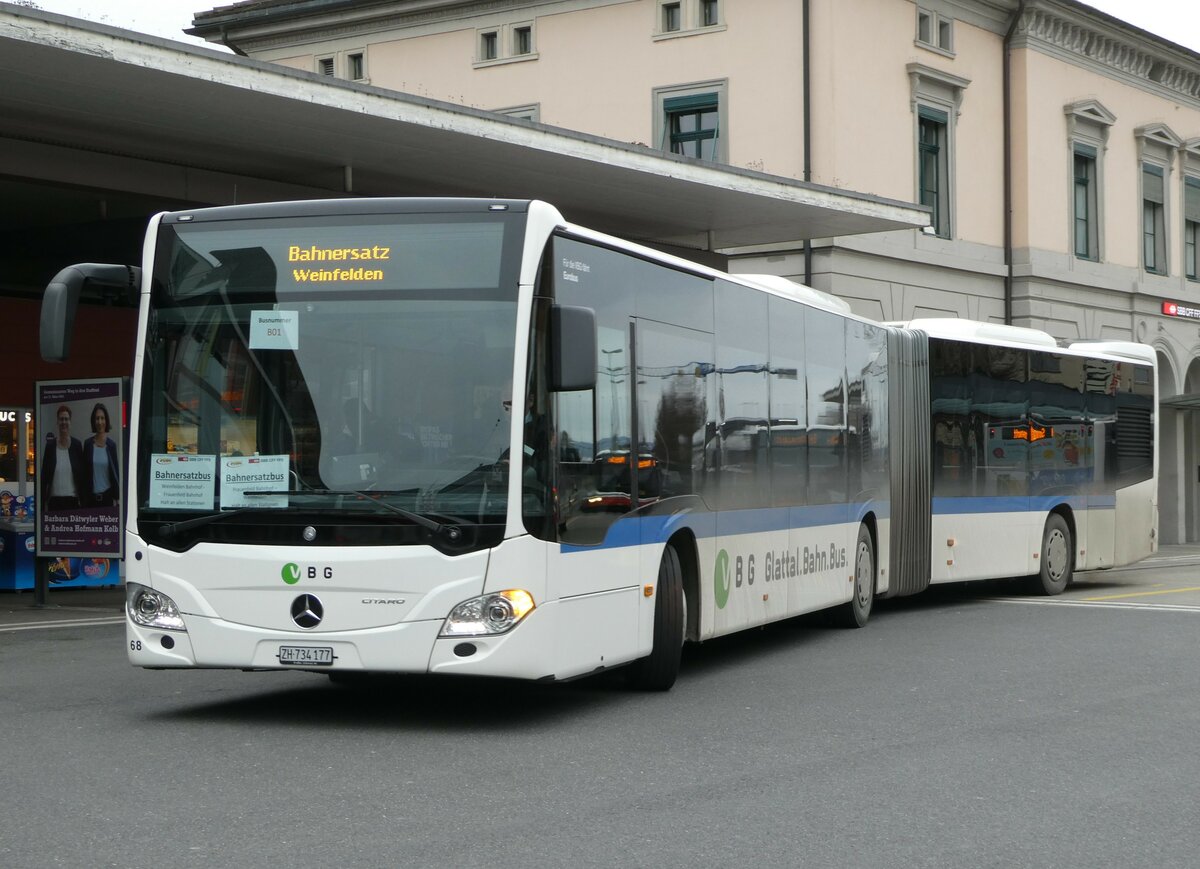 (246'603) - Welti-Furrer, Bassersdorf - Nr. 68/ZH 734'177 - Mercedes am 25. Februar 2023 beim Bahnhof Frauenfeld