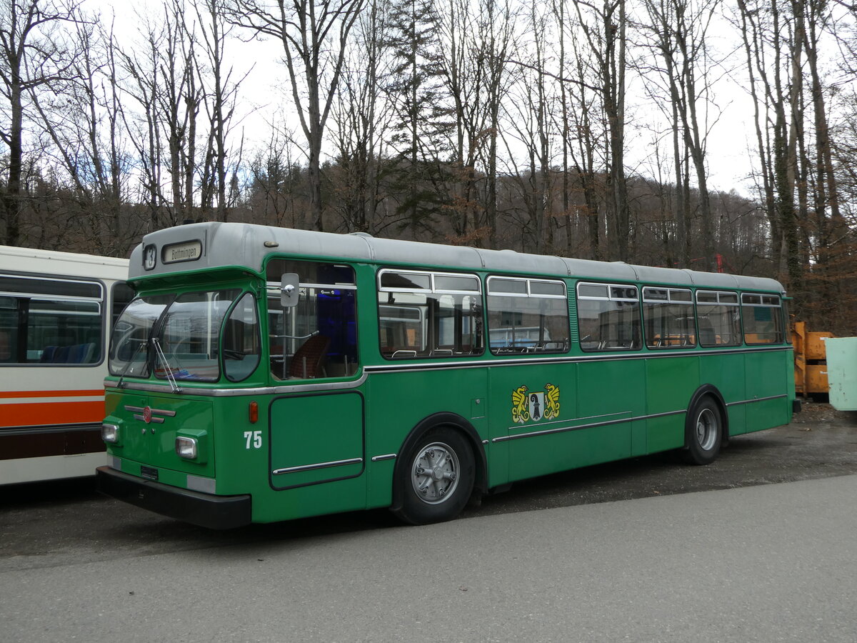 (246'678) - BVB Basel (RWB) - Nr. 75 - FBW/FHS am 26. Februar 2023 in Oberburg, Ziegelgut