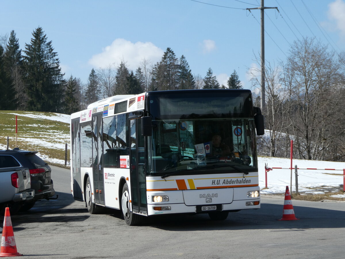 (246'838) - Abderhalden, Wildhaus - SG 16'709 - MAN/Gppel (ex Deutschland) am 4. Mrz 2023 in Wildhaus, Talstation