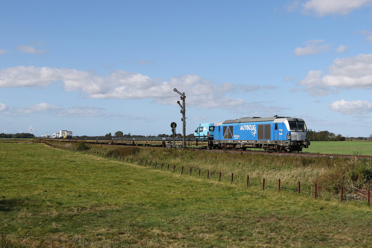 247 908  Debbie  war am 13. September 2023 bei Lehshallig in Richtung Niebll unterwegs.