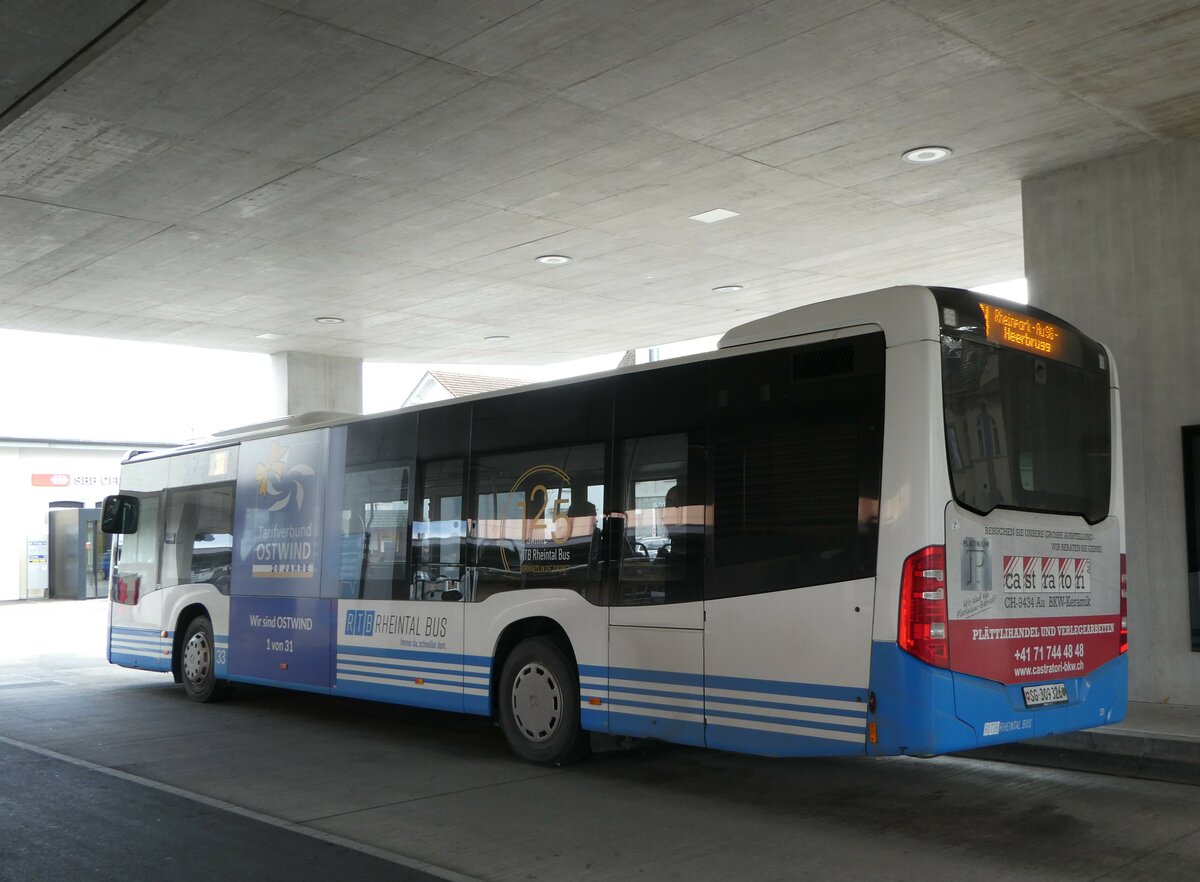 (247'037) - RTB Altstätten - Nr. 33/SG 309'326 - Mercedes am 9. März 2023 beim Bahnhof St. Margrethen