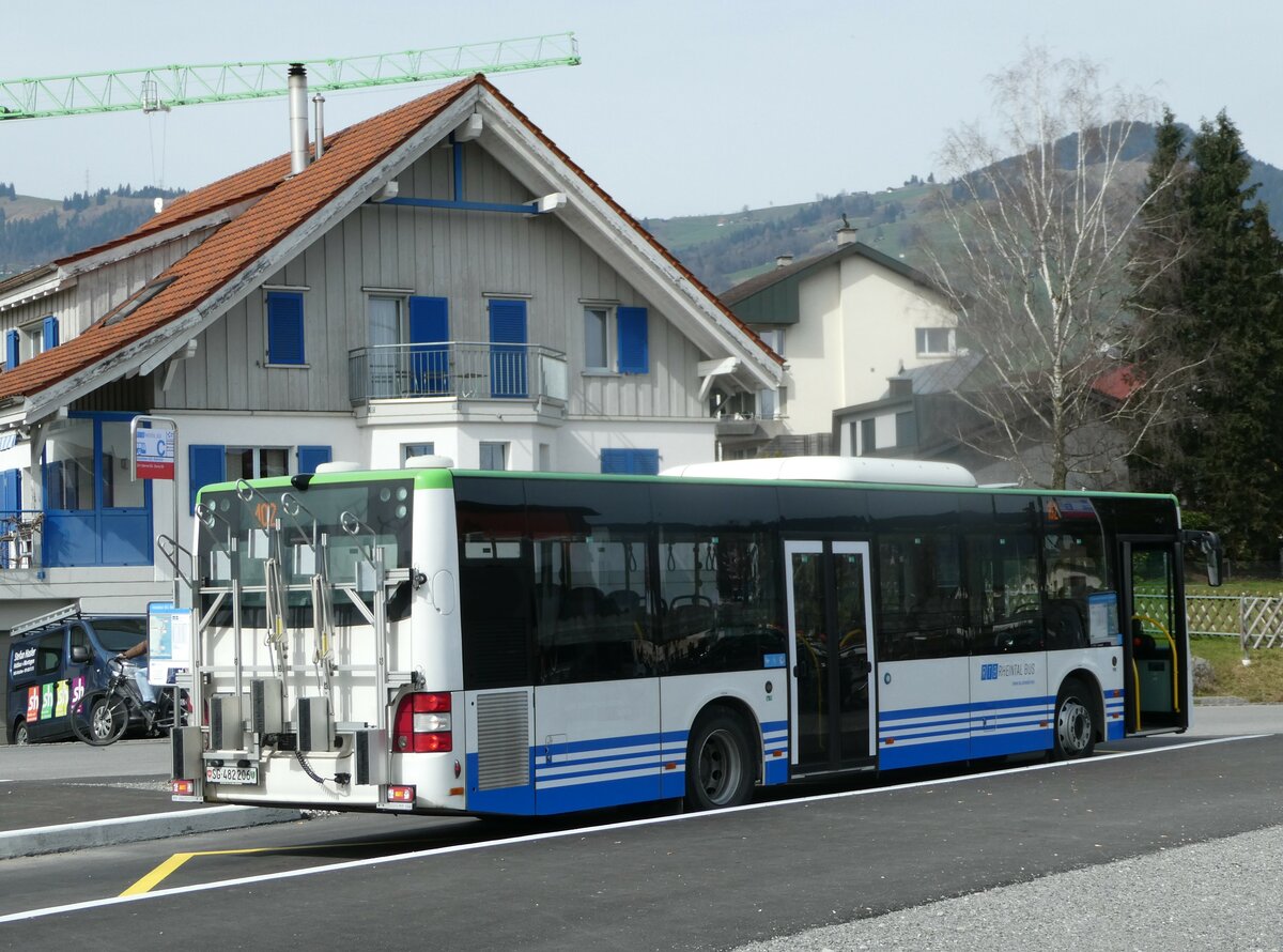 (247'324) - RTB Altsttten - Nr. 910/SG 482'206 - MAN (ex PostBus/A BD 15'357) am 17. Mrz 2023 beim Bahnhof Altsttten