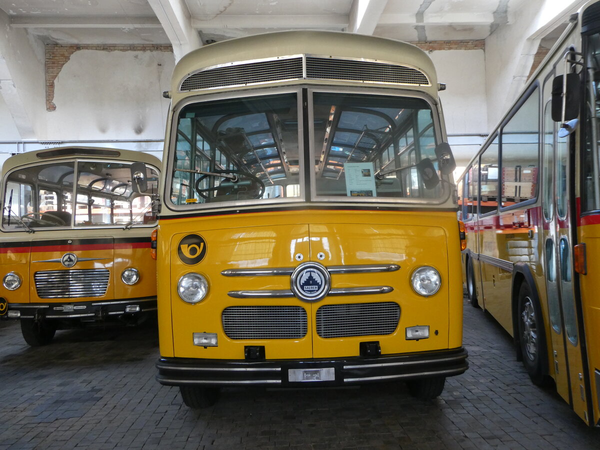 (247'374) - Oldtimer Club Saurer, Arbon - Saurer/Saurer (ex Ryffel, Zrich; ex M+79'500; ex P 24'136; ex P 21'736) am 17. Mrz 2023 in Arbon, Saurermuseum Depot