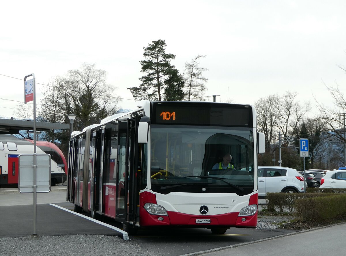 (247'519) - RTB Altsttten - Nr. 922/SG 482'218 - Mercedes (ex Wiener Linien, A-Wien Nr. 8726) am 21. Mrz 2023 beim Bahnhof Altsttten