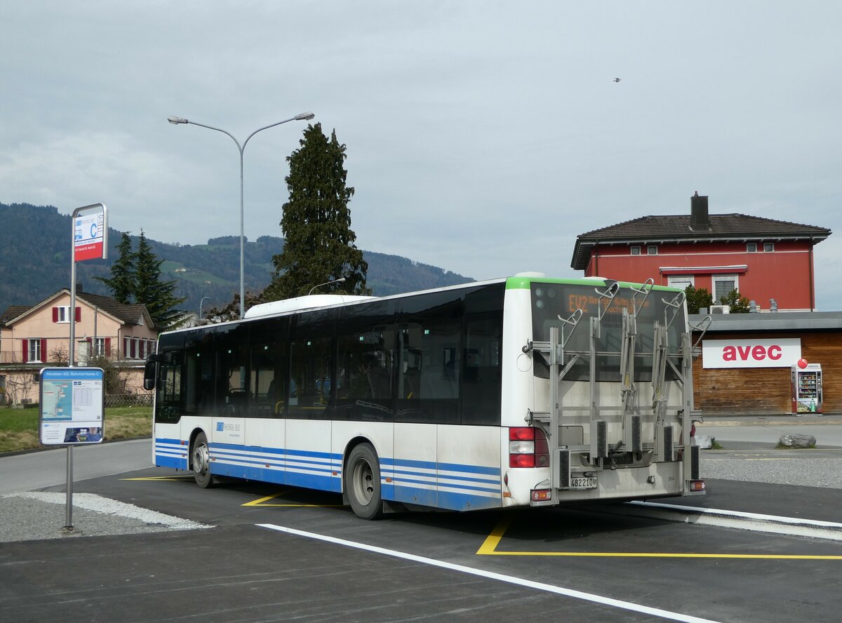 (247'525) - RTB Altsttten - Nr. 913/SG 482'209 - MAN (ex PostBus/A BD 15'336) am 21. Mrz 2023 beim Bahnhof Altsttten