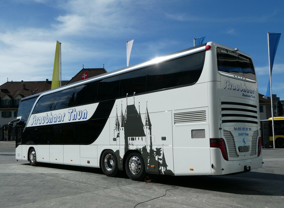 (247'554) - Straubhaar, Thun - Nr. 3/BE 206'633 - Setra am 22. Mrz 2023 in Thun, Aarefeldplatz