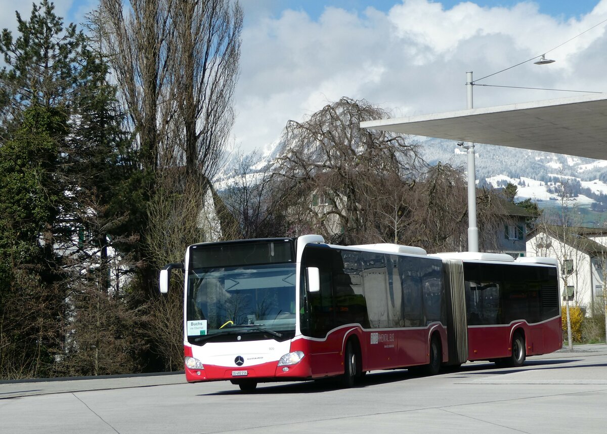 (247'773) - RTB Altsttten - Nr. 920/SG 482'216 - Mercedes (ex Wiener Linien, A-Wien Nr. 8724) am 28. Mrz 2023 beim Bahnhof Buchs