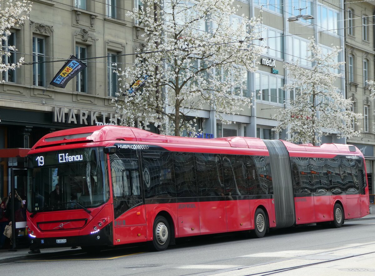 (248'230) - Bernmobil, Bern - Nr. 218/BE 881'218 - Volvo am 8. April 2023 beim Bahnhof Bern