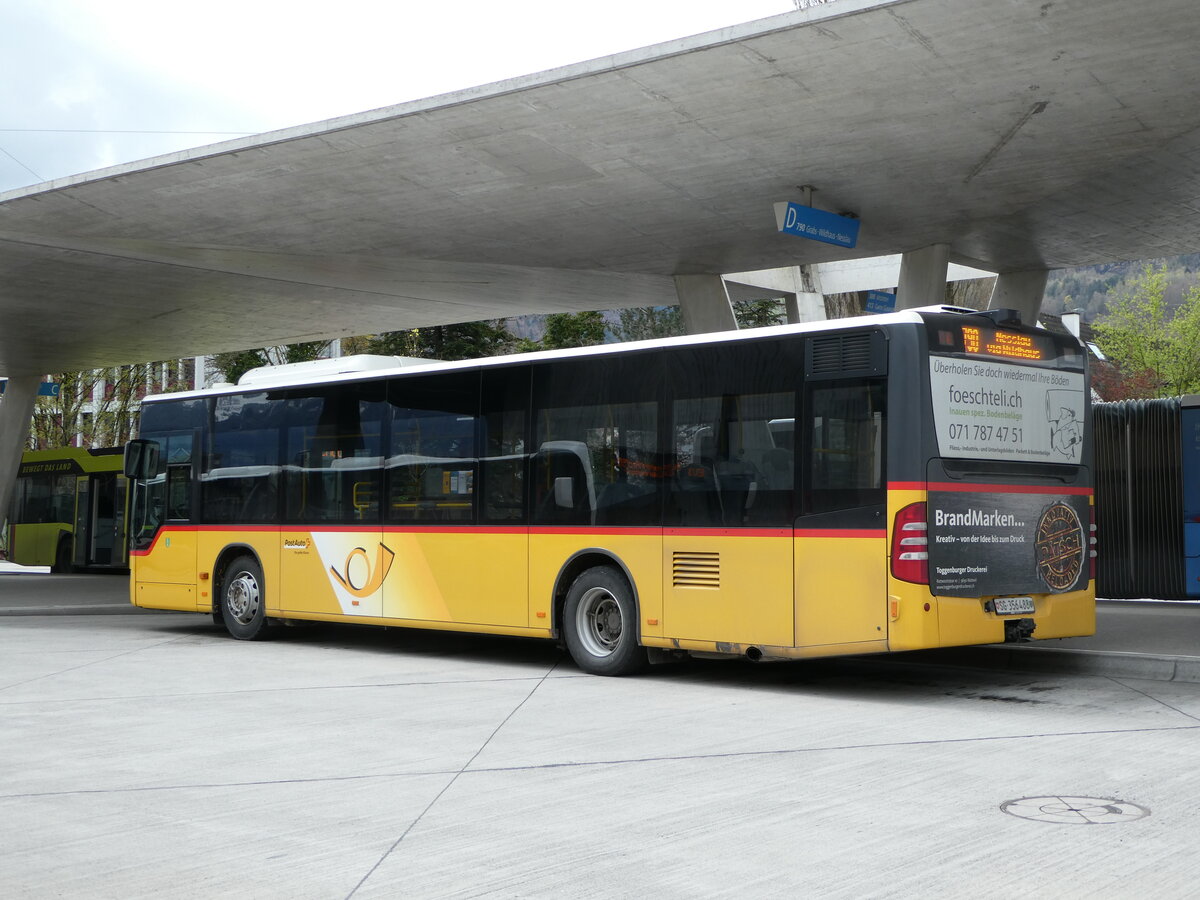 (248'467) - PostAuto Ostschweiz - SG 356'488/PID 5690 - Mercedes (ex Schmidt, Oberbren) am 13. April 2023 beim Bahnhof Buchs