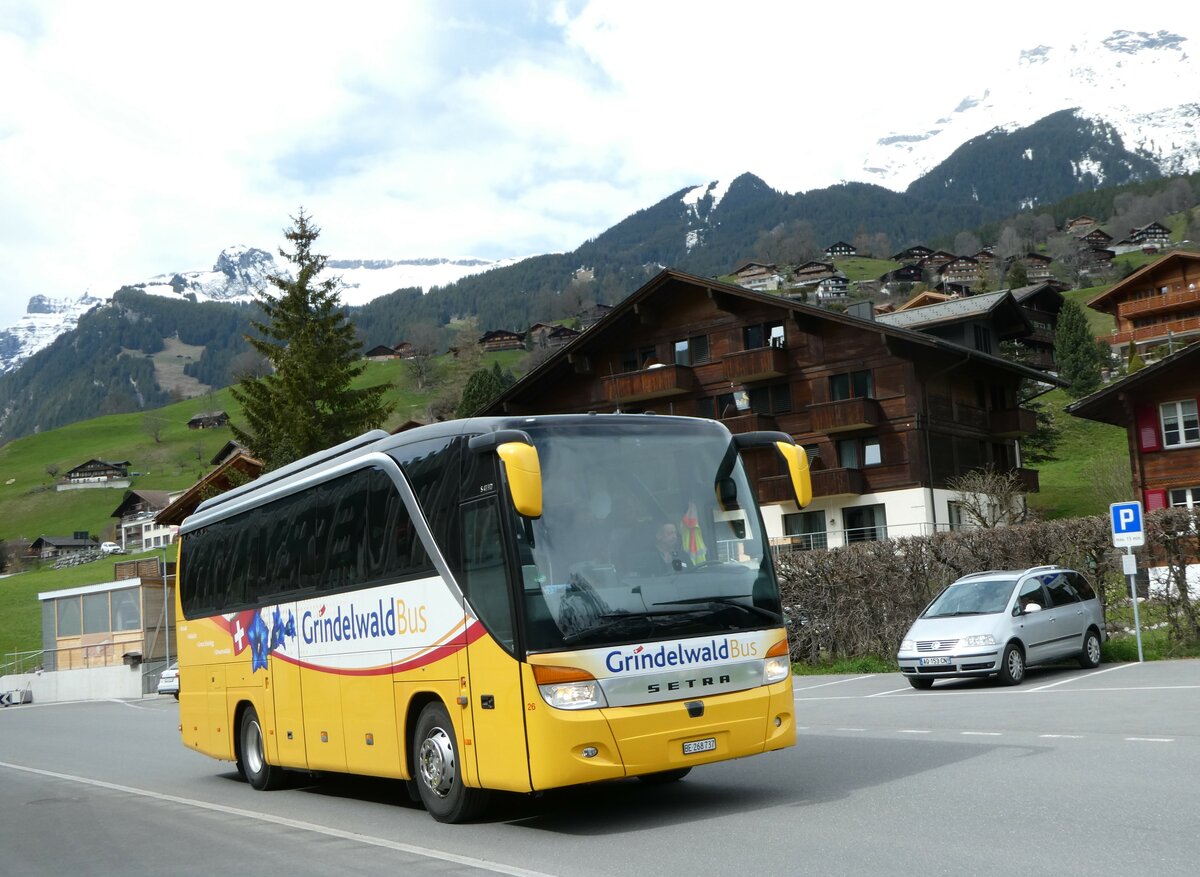 (248'807) - Grindelwaldbus, Grindelwald - Nr. 26/BE 268'737 - Setra am 18. April 2023 in Grindelwald, Terminal