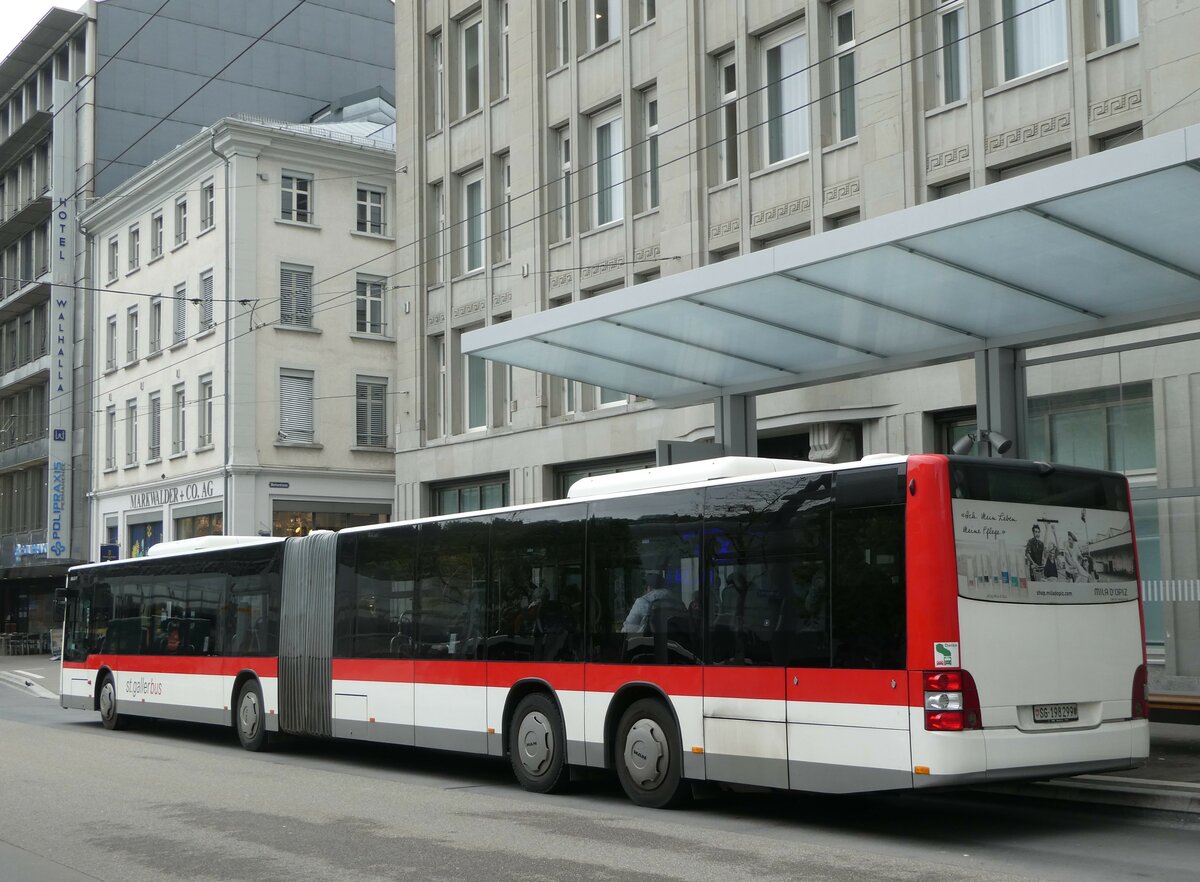 (250'049) - St. Gallerbus, St. Gallen - Nr. 299/SG 198'299 - MAN am 16. Mai 2023 beim Bahnhof St. Gallen