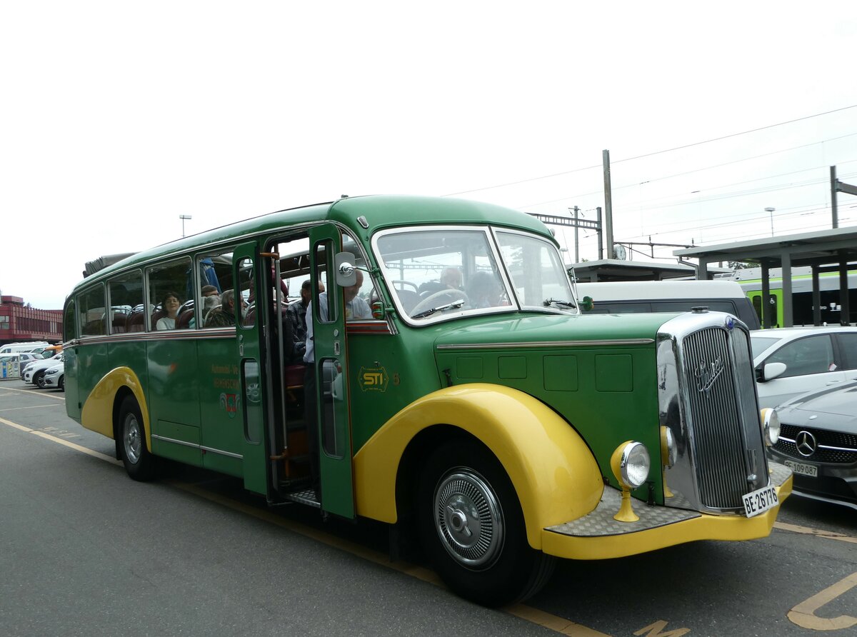 (250'390) - STI Thun - Nr. 15/BE 26'776 - Saurer/Gangloff (ex AvH Heimenschwand Nr. 5) am 24. Mai 2023 in Thun, CarTerminal