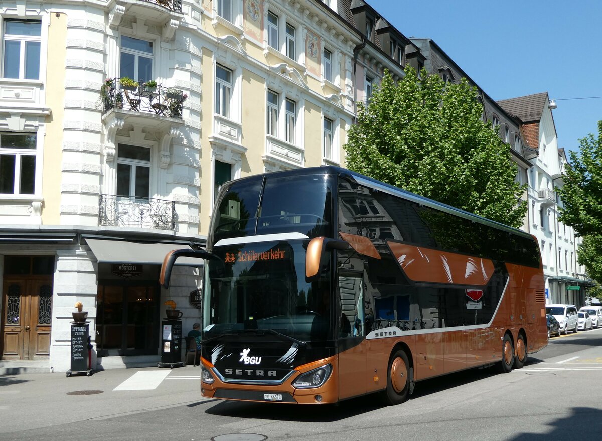 (250'443) - BGU Grenchen - Nr. 9/SO 66'578 - Setra am 25. Mai 2023 beim Hauptbahnhof Solothurn