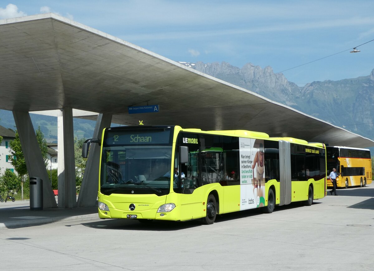 (250'757) - Aus Liechtenstein: BOS PS Anstalt, Vaduz - Nr. 592/FL 40'234 - Mercedes (ex PLA Vaduz Nr. 61/PID 10'404) am 30. Mai 2023 beim Bahnhof Buchs