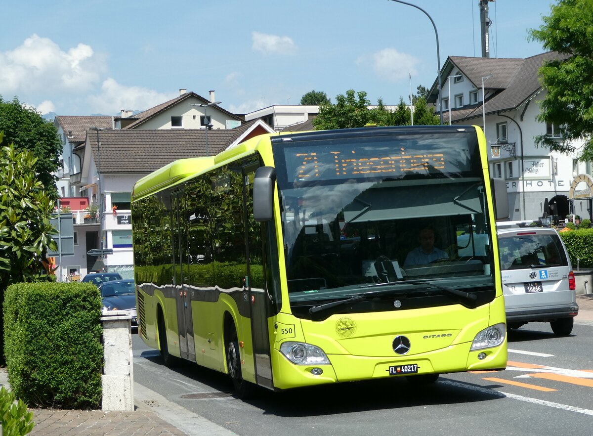 (250'798) - BOS PS Anstalt, Vaduz - Nr. 550/FL 40'217 - Mercedes (ex PLA Vaduz Nr. 45/PID 10'586) am 30. Mai 2023 in Vaduz, Stdtle