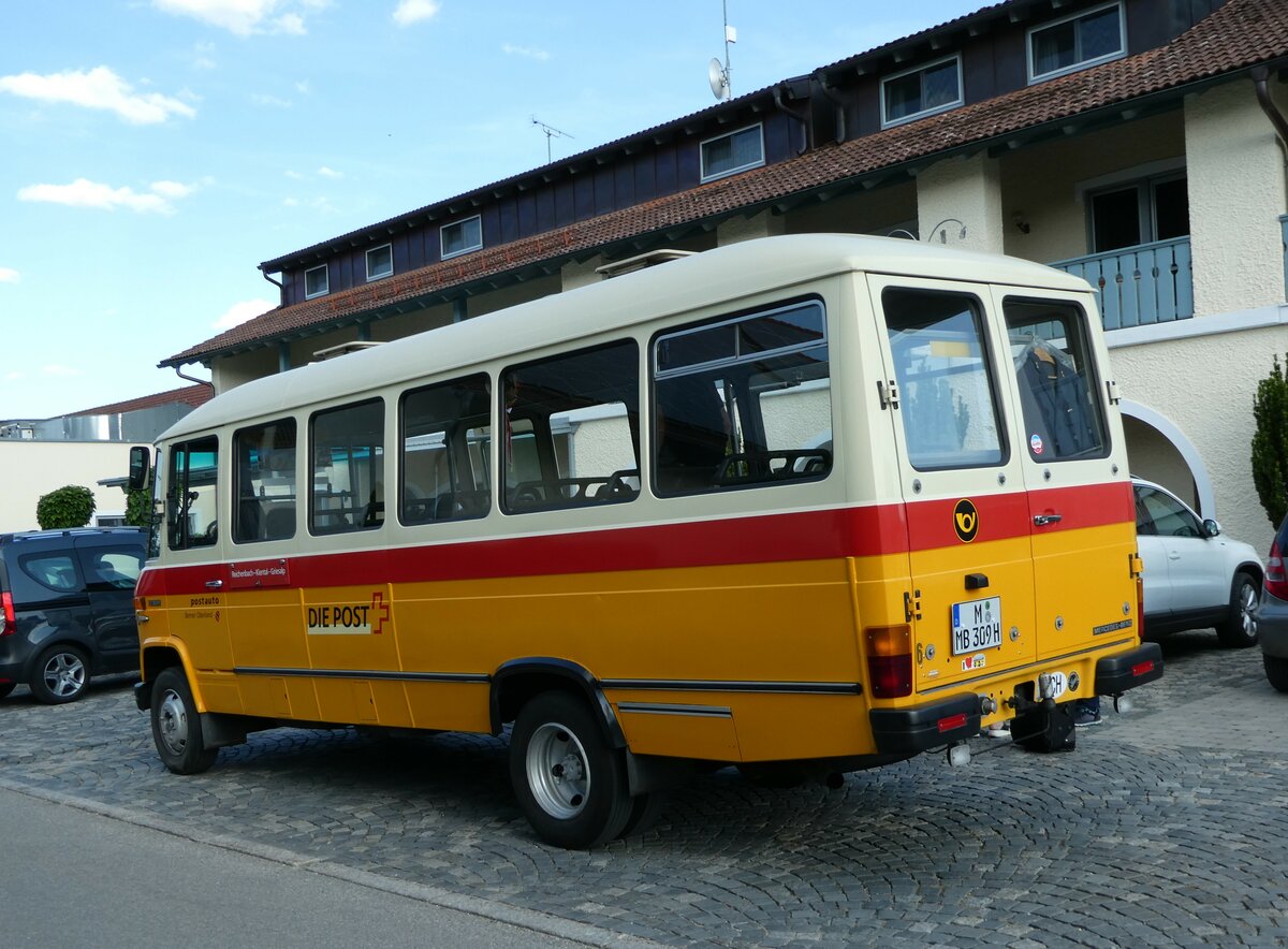 (250'918) - Hahn, Mnchen - Nr. 6/M-MB 309H - Mercedes (ex Mller, CH-Ennetmoos Nr. 6; ex Portenier, CG-Adelboden Nr. 6/PID 492; ex Geiger, CH-Adelboden Nr. 6) am 3. Juni 2023 in Rottersdorf, Vilstaler Hof