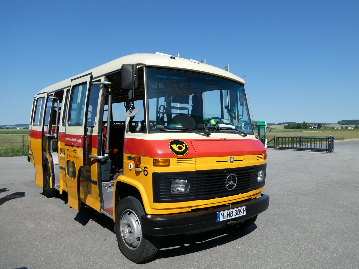 (250'930) - Hahn, Mnchen - Nr. 6/M-MB 309H - Mercedes (ex Mller, CH-Ennetmoos Nr. 6; ex Portenier, CH-Adelboden Nr. 6; ex Geiger, CH-Adelboden Nr. 6) am 4. Juni 2023 in Pilsting, Auwrter Automobil-Park