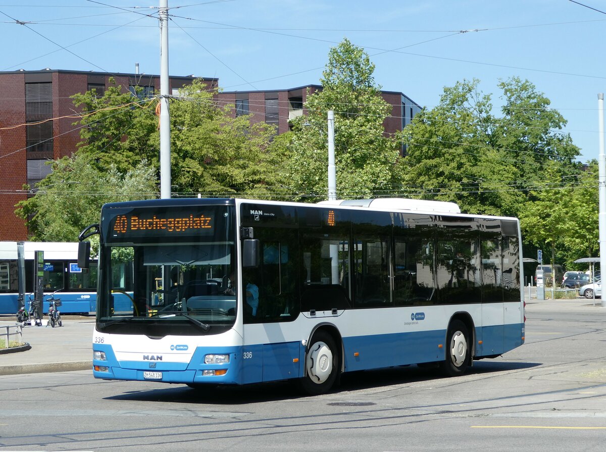 (251'424) - VBZ Zrich - Nr. 336/ZH 548'336 - MAN/Gppel am 13. Juni 2023 in Zrich, Seebach