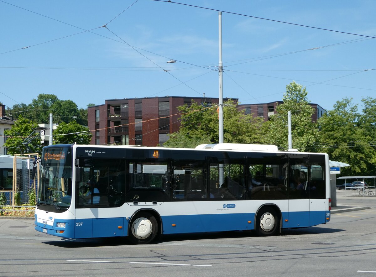 (251'431) - VBZ Zrich - Nr. 337/ZH 357'337 - MAN/Gppel am 13. Juni 2023 in Zrich, Seebach